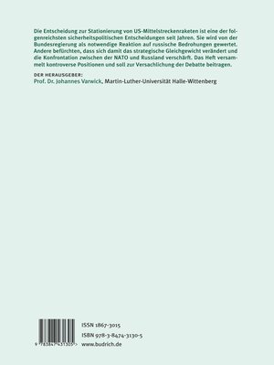 cover image of Die Debatte um US-Mittelstreckenraketen in Deutschland